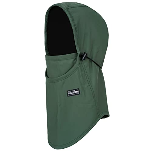 BLACKSTRAP Team Hood Dual Layer Adjustable Balaclava Ski Mask Compatible, Adult Unisex - color: Olive