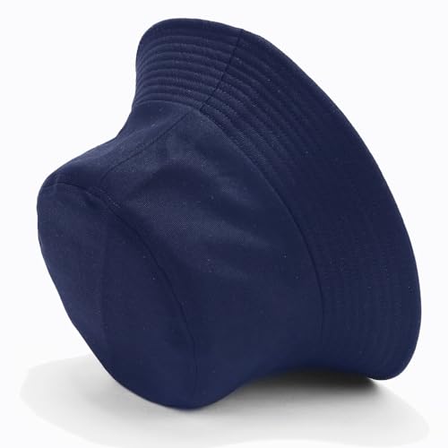 Bucket Hat Beach Sun Hat Fishing Hat for Women Men, Summer Outdoor Travel Packable Fisherman Hat - color: Navy