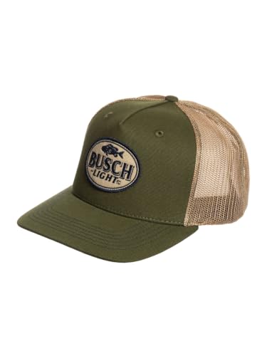 Calhoun Men’s Busch Light Adjustable Mesh Trucker Hat - color: Olive