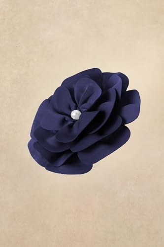 BABEYOND Fascinators Hats for Women Layered Flower Tea Party Derby Hats - color: Navy Blue