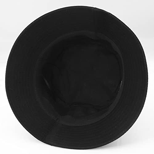 XYIYI Fashion Embroidery Bucket Hat Cotton Beach Fisherman Hats for Women Girls - color: Rainbow Pride Black