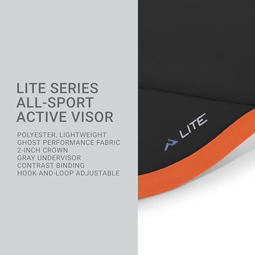 Pacific Headwear Unisex Adult Pacific Headwear Lite Allsport Active Visor - color: Black/Orange
