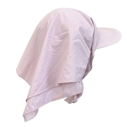 Sun Hat with Neck Flap for Women Wide Brim, Packable, Foldable, Outdoor Sun Protection, Baseball Visor Hat - color: Pink