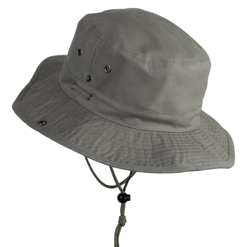 Extra Big Size Brushed Twill Aussie Hats - color: Olive, size: XX-Large-3X-Large