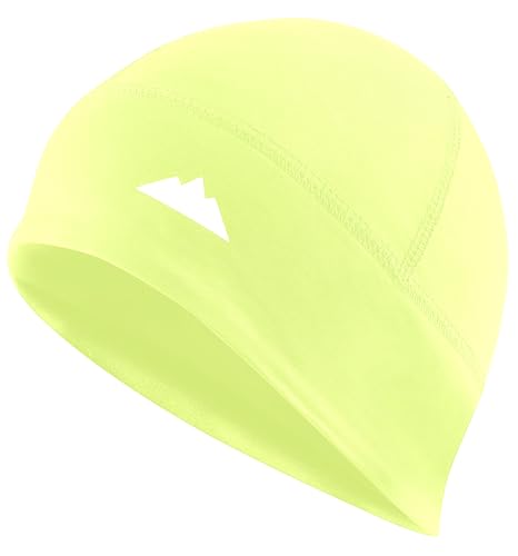 Tough Headwear Thermal Skull Cap - Moisture-Wicking Running Beanie - Wind-Blocking Cycling Cap - 4-Way Stretch Beanie for Men - color: Yellow