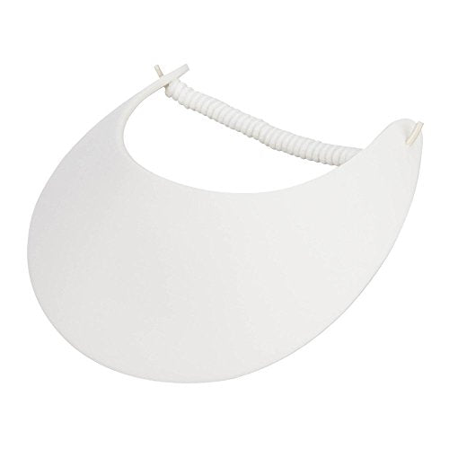 Fabric Foam Sun String Visor - color: White