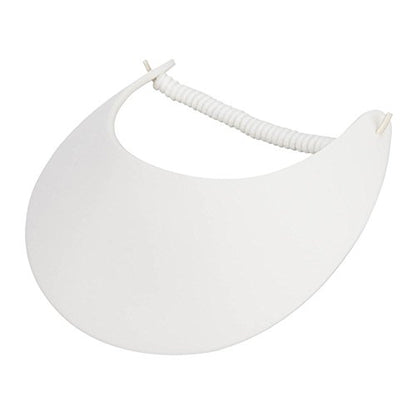 Fabric Foam Sun String Visor - color: White