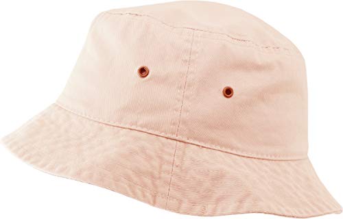 KBETHOS® 100% Cotton Washed Bucket Hat - color: Peach, size: Small-Medium