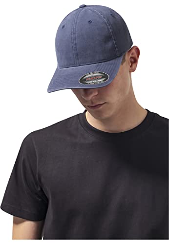 Flexfit Garment Washed Cotton Dad Hat Caps, Unisex, Garment Washed Cotton Dad Hat - color: Navy, size: Large-X-Large