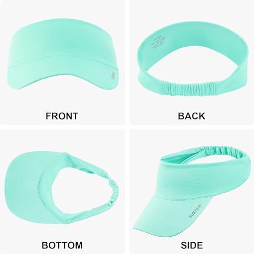 Sukeen Cooling Stretchy Sun Visor for Women Men UV Protection Cooling Hat - color: Macaron Blue