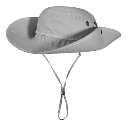 XL/XXL Oversized Sun Hat for Men Women, UPF 50+ Wide Brim Bucket Hat - color: Light Gray, size: Medium-Large