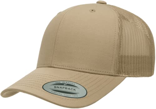 L2K Classics Plain Trucker Mesh Cap Baseball Cap - Mens Hats Trucker Hats for Men - color: Khaki