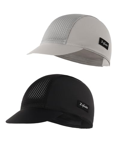 Zylioo XXL Cycling Cap for Big Heads, Bike Helmet Liner with Visor - color: Black-gray, size: X-Large