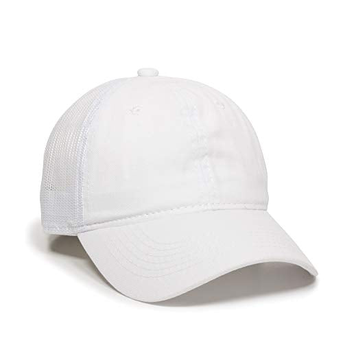 Outdoor Cap Garment Washed Meshback Cap - color: White