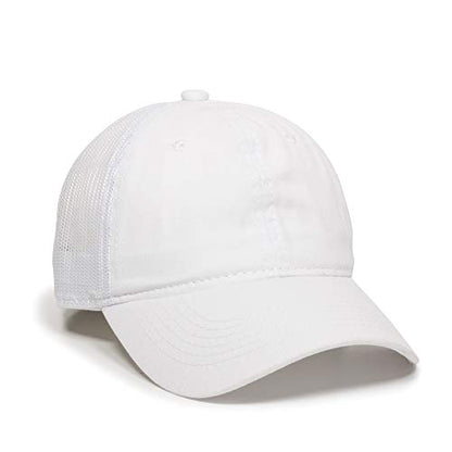 Outdoor Cap Garment Washed Meshback Cap - color: White