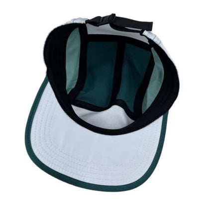 FASHIXD 5 Panel Hats for Men Baseball Cap Outdoor Sports Running Cap - color: White/Darkgreen