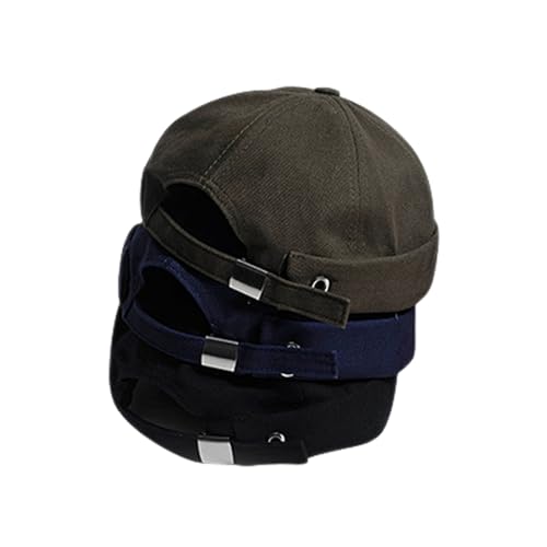 Adjustable Unisex Hip-Hop Docker Hat Dome Brimless Hats - color: Orange