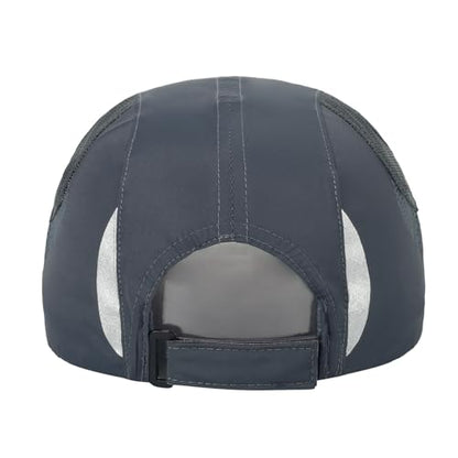 HH HOFNEN Quick Dry Cap Lightweight Running Sports Golf Hat for Men Women - color: #3 Light Grey+dark Grey
