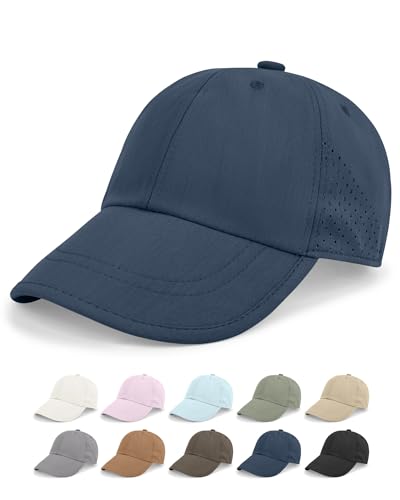 Rosoz Unisex Baseball Cap Vintage UPF 50+ Unstructured Men Women Dad Hat - color: Navy Blue