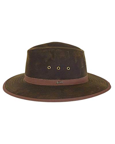 Outback Trading Company Men's 14905 Deer Hunter UPF 50 Waterproof Breathable Cotton Oilskin Outdoor Hat - size: Large