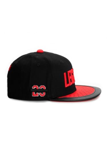 Legend Snapback Hat, Black and Red Flat Brim Baseball Cap
