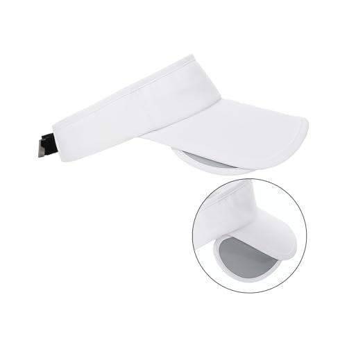 Summer Sun Visor Hat with Retractable Brim, Sun Golf Visor Hats Beach Hats for Men Women - color: White-1