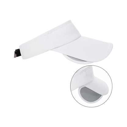 Adjustable Summer Sun Visor Hat Retractable Brim Empty Top Golf Cap Adult Teens UV Protection Beach Tennis Sports Hat - color: White