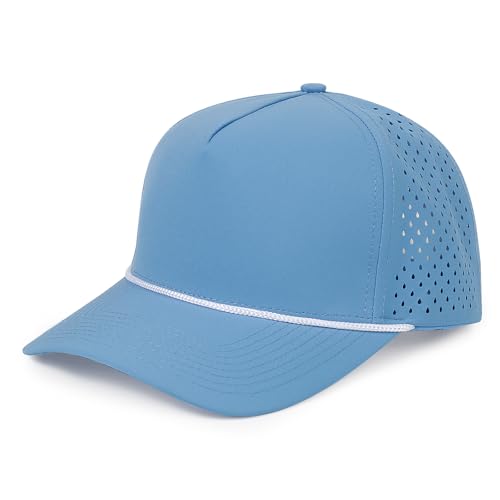 HH HOFNEN Quick Dry Baseball Cap Snapback Golf Trucker Hat for Men Women - color: #1 Blue