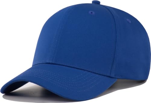 XL XXL 3XL Oversize Baseball Hat for Big Head Men – Adjustable Cotton Golf Ball Cap Fits Larger Sizes 7 3/8-8 1/8 - color: Blue