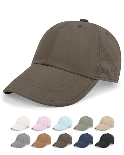 Rosoz Unisex Baseball Cap Vintage UPF 50+ Unstructured Men Women Dad Hat - color: Brown