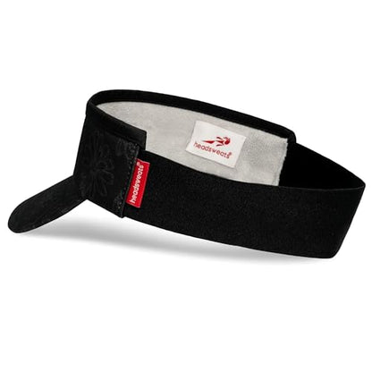 Headsweats Unisex Adult Lightweight Performance Running Sun Visor - color: Black/Floral