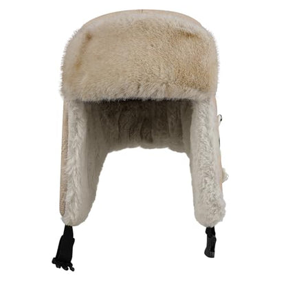 Croogo Trapper Hat Winter Hats for Men Trooper Russian Warm Hat with Ear Flaps Women Ushanka Fur Hat Windproof Ski Hat - color: Dpl10-khaki