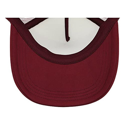 Lids Blank Basic Foam Trucker Adjustable Snapback Hat - color: White/Maroon