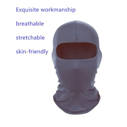 Balaclava Ski Mask, Windproof Sun Protection Full Face Cover for Men Women - color: Dark Gray