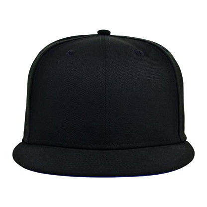 Lids Blank Dime Color UV Adjustable Snapback Hat - color: Black/Royal Blue
