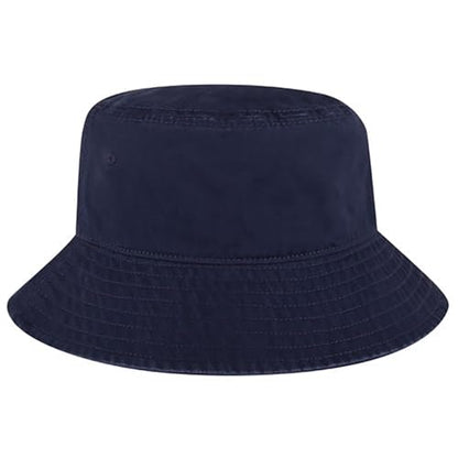 Ashen Fane Garment Washed Combed Cotton Twill Packable Lightweight Unisex Bucket Hat - color: Navy, size: Medium