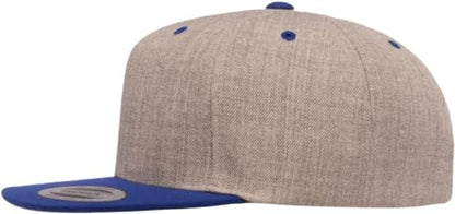 Yupoong Classics 6089 Wool-Blended Snapback Cap Bundle w/Cap Catcher - color: Heather/Royal