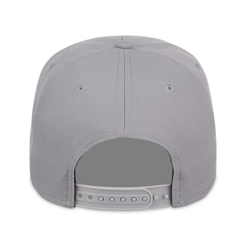 Lids Blank Hook Shot A-Frame Adjustable Snapback Hat – Breathable Mesh & Lightweight | Curved Bill | One Size Fits Most - color: Light Grey
