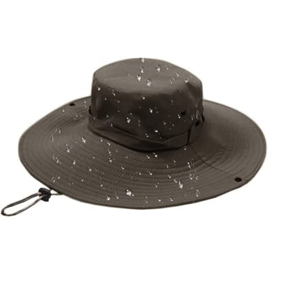 Waterproof Fishing Hat 12CM Wide Brim Sun Hat for Women Mens Packable Bucket hat- UPF 50 for Outdoor Gardening Beach Hats - color: Coffee