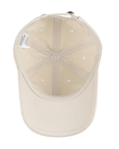 Zylioo Small Baseball Cap for Men Women, Adjustable Unstructured Dad Hat - color: Beige-fits 21.7"-22.4"/55cm-57cm
