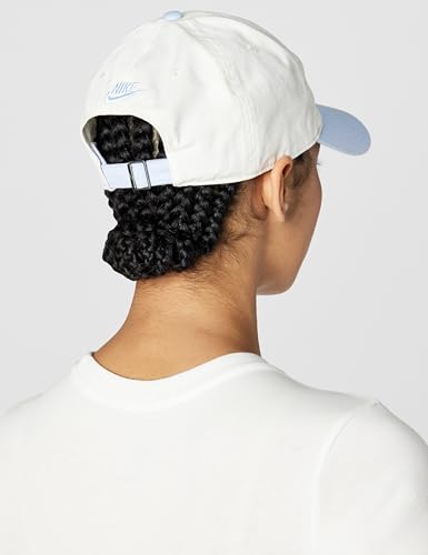 Nike Unisex Adult Club Unstructured Just Do It Cap Hat | Mens and Womens - color: Sail/Hydrogen Blue/Hydrogen Blue, size: Medium-Large