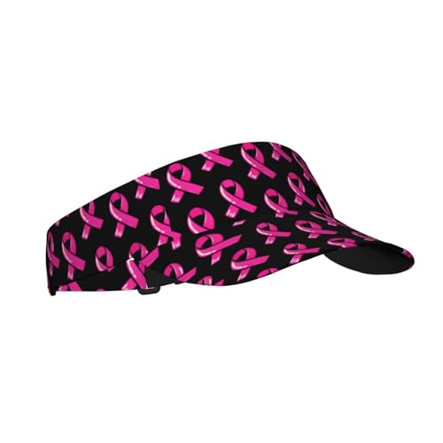 Unisex Adjustable Sports Sun Visor - color: Breast Cancer
