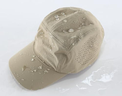 Home Prefer Mens Womens UPF50+ Quick Dry Sun Hat Lite UV Protection Hat Baseball Caps Golf Cycling Fishing Sports Running Hat - color: Khaki