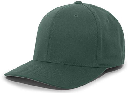 Pacific Headwear Unisex Adult Twill Stretchfit Cap - color: Dark Green, size: Large