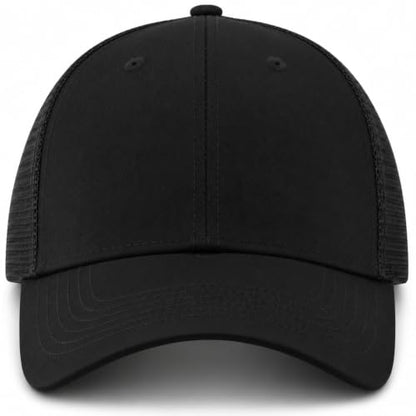 TSSGBL Classic Plain Baseball Cap, Small/M-L/XL-3XL Big Head Fit, Unisex Adjustable Cotton Structured Golf Dad Hat - color: Black/Mesh, size: XX-Large-3X-Large
