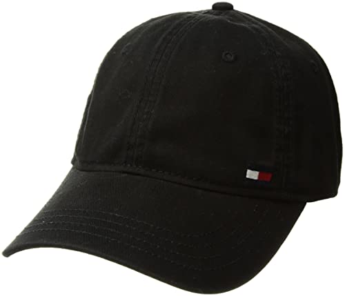 Tommy Hilfiger Men's Cotton Billy Adjustable Flap Baseball Cap - color: Black