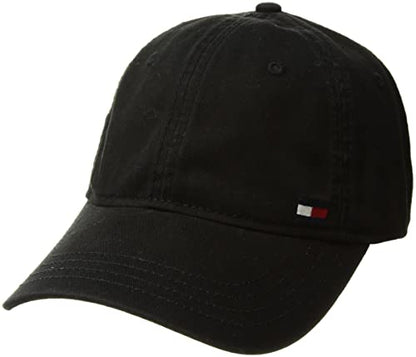 Tommy Hilfiger Men's Cotton Billy Adjustable Flap Baseball Cap - color: Black