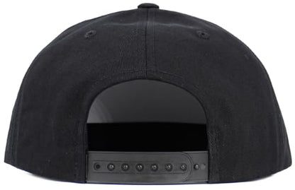 KBETHOS Classic Snapback Hat Blank Cap Underbrim Cotton Wool Blend Flat Visor Adjustable Unisex - color: Black White Checkered Brim Snapback