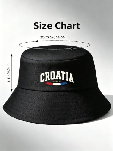 National Elements Print Bucket Hat Packable Breathable Sun Cap for Men and Women - color: Black01