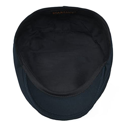STARANCE Men Thin Cotton Gatsby Newsboy Cap - color: Navy, size: 7 3/4